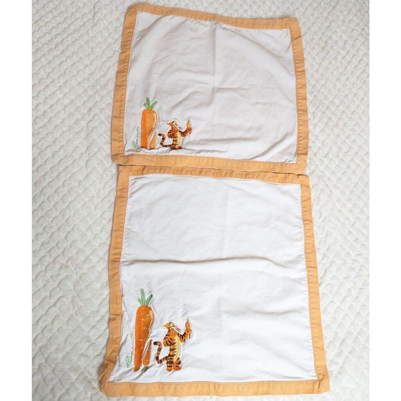 Disney's Winnie the Pooh Tigger Carrots Hand Towel 2pc Kitchen Set Fall Rare - Picture 4 of 6